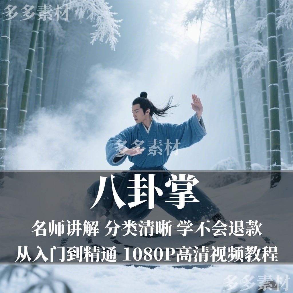 八卦掌教学视频武当武功八卦掌拳视频零基础自学教程