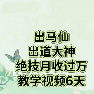 出马仙出道大神绝技月入过万教学视频-千艺资源网